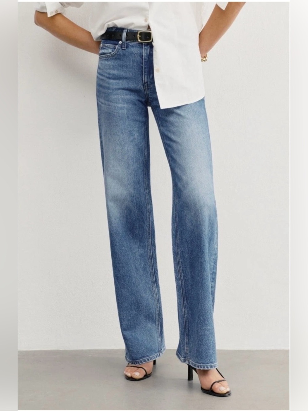 AYR The Secret Sauce Wide Leg Denim Jeans (Medium Wash) Size 27R